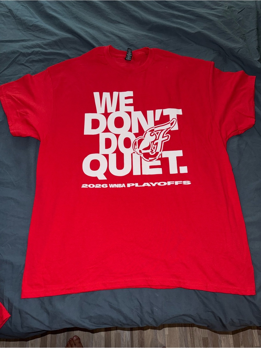 Indiana Fever Red 'We Don't Do Quiet' 2026 Playoffs T-Shirt - 2 shirts
